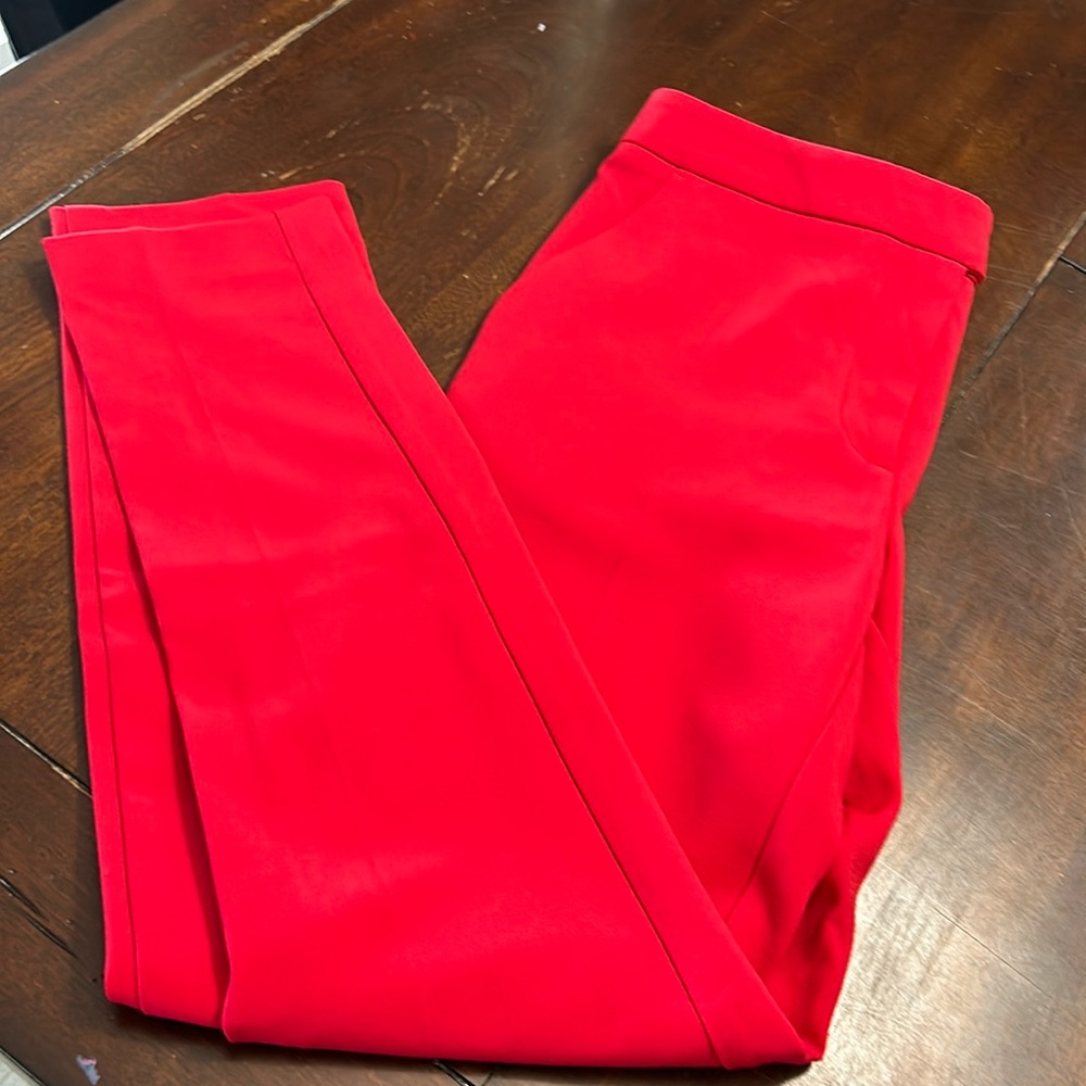 red dress pants
